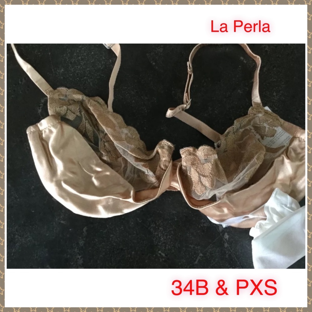 La Perla Gold/Tan SET 34B & XS panties NWT - Picture 4 of 4